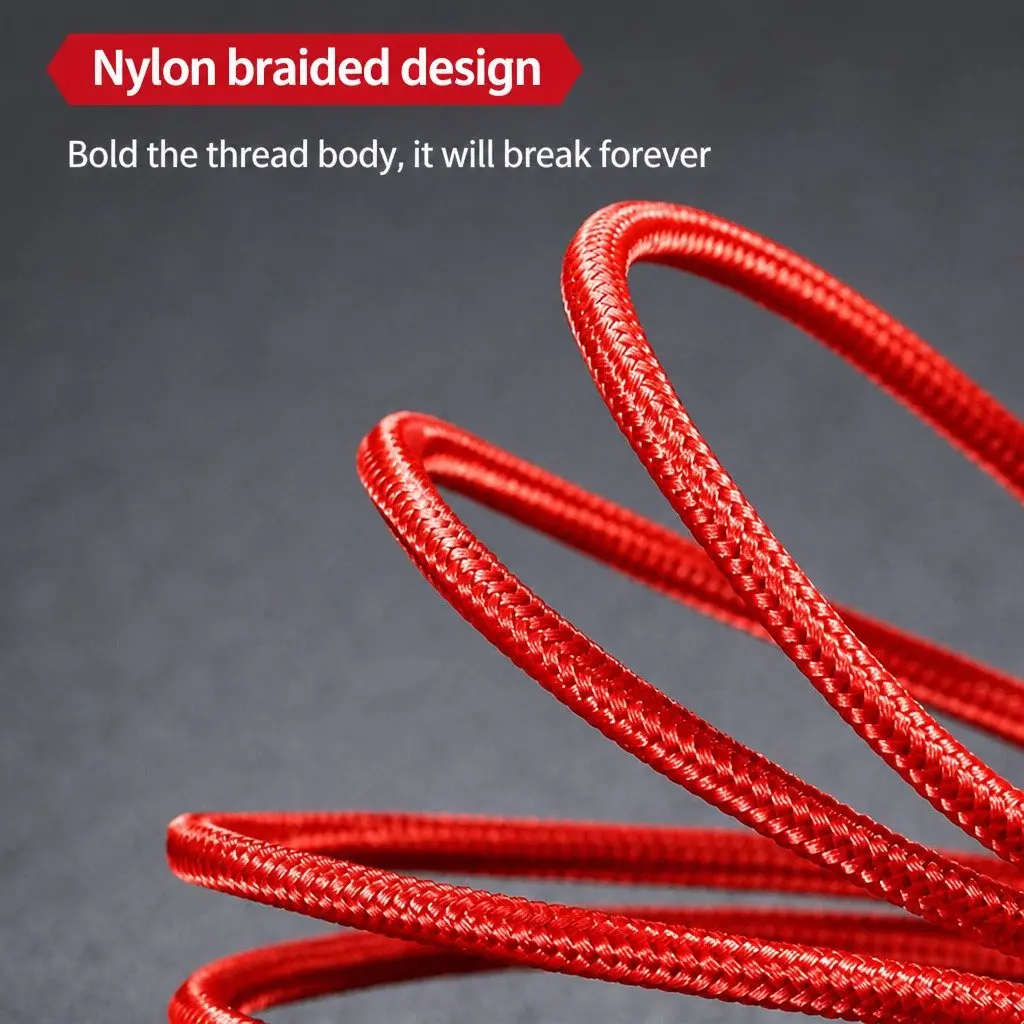 4-in-1 USB Charging Cable Multi Device Connector 3.3mm Colorful Nylon Woven