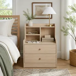 Quality Wooden Nightstand with Ample Storage