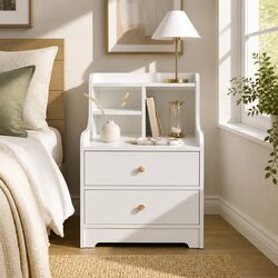Warm White Bedside Table: Practical and Stylish Storage