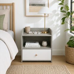 Charming Nightstand with Drawer and Tray Area