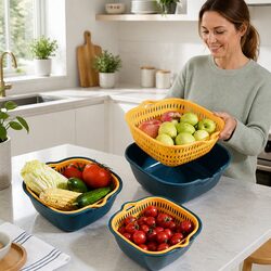 Quality Double-Layer Drain Basket Set for Your Kitchen