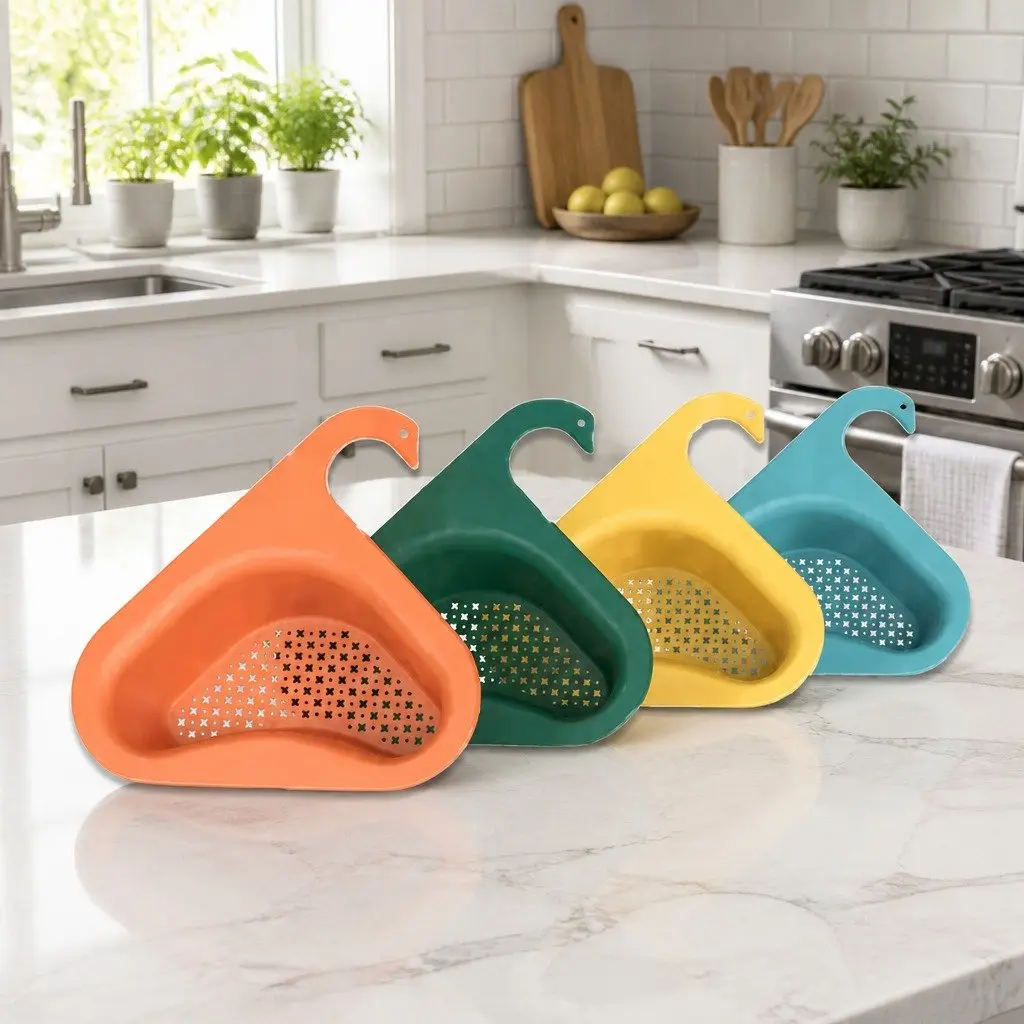 Kitchen Sink Drain Basket Strainer Vegetable Organizer Blue