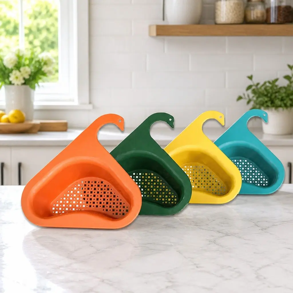 Fruit Vegetable Basket Drainage Non-Perforated Orange Size