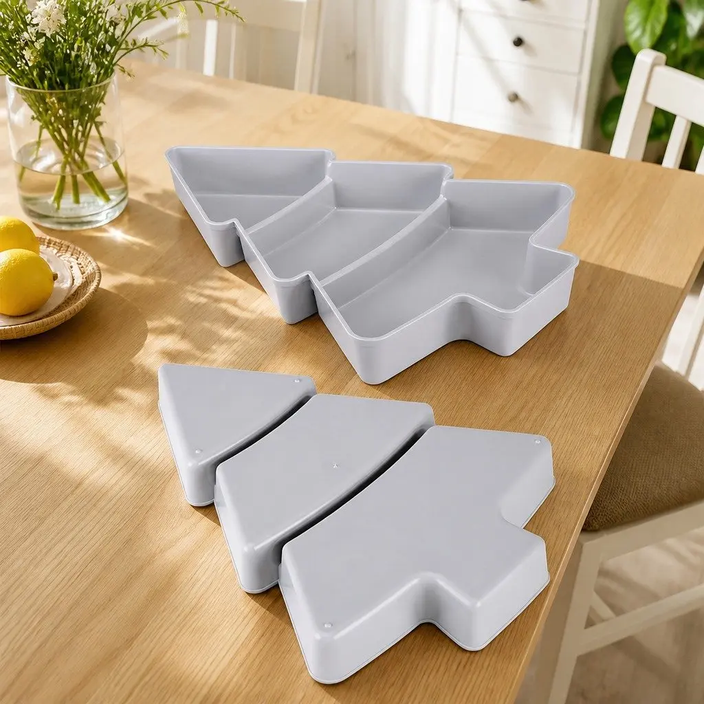 Small Fruit Tray Snack Plate 25.5 X 18.5cm Plastic Pink