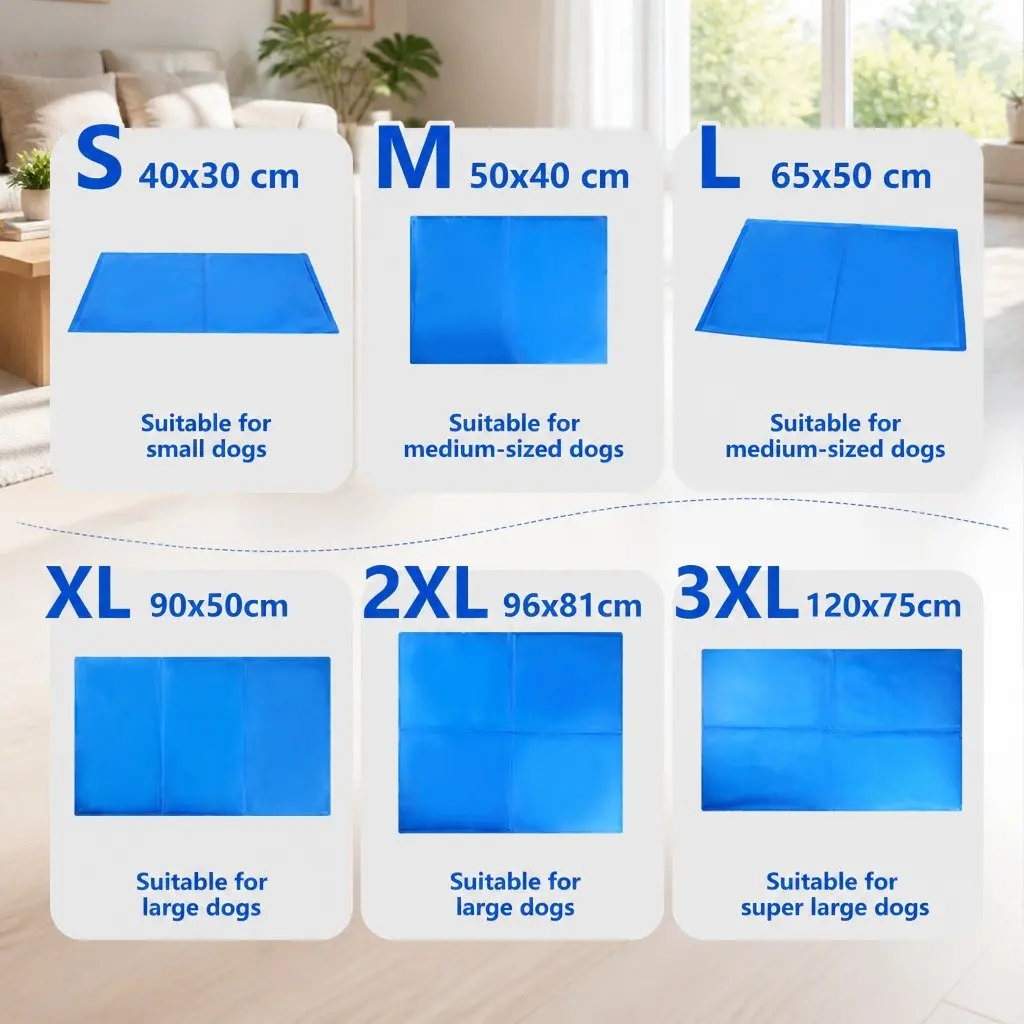 Pet Cooling Pad Summer 40cm x 30cm Blue