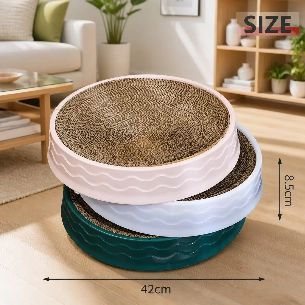 Cat Scratcher Plate Ergonomic Play Area 42cm Green
