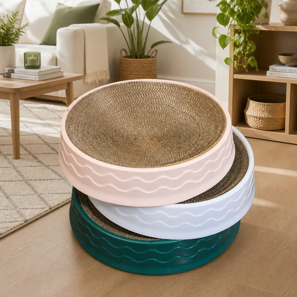 Cat Scratcher Plate Ergonomic Play Area 42cm Green