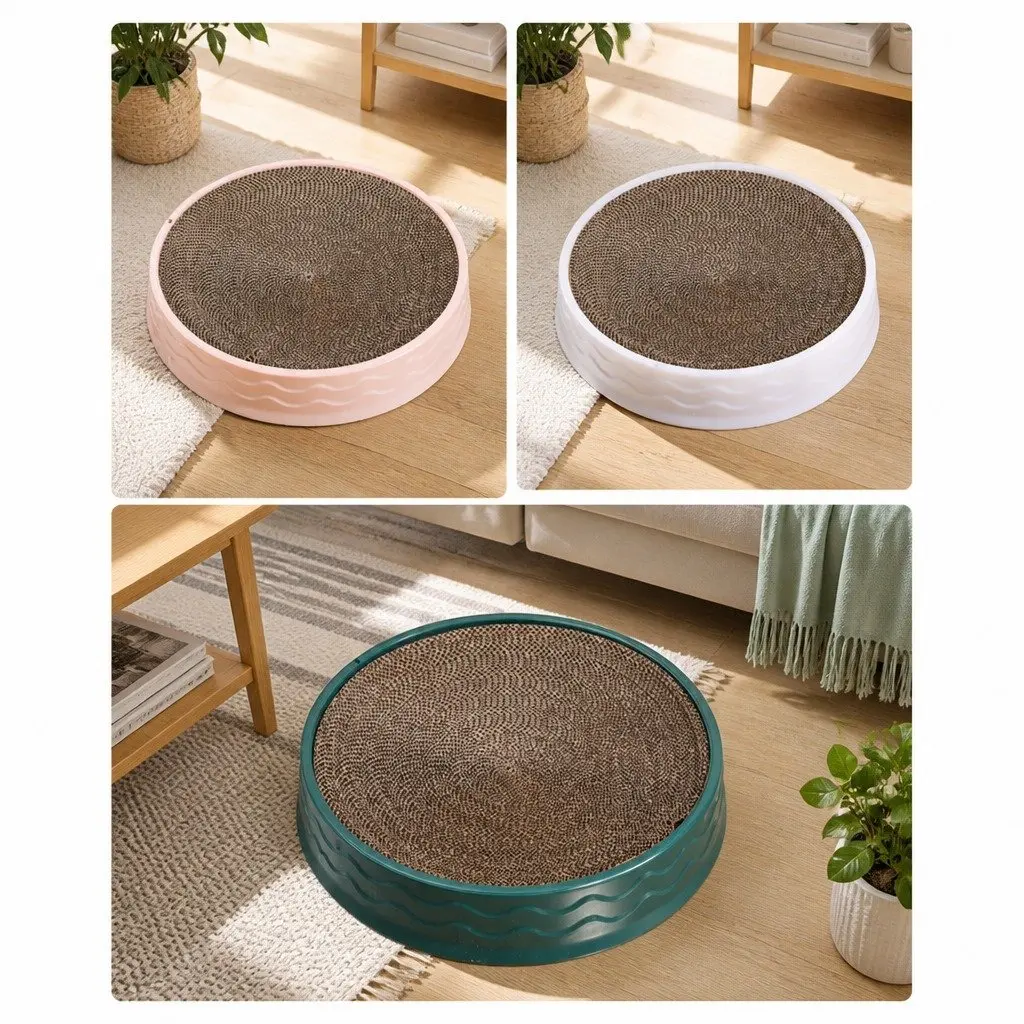 Cat Scratcher Plate Ergonomic Play Area 42cm Green