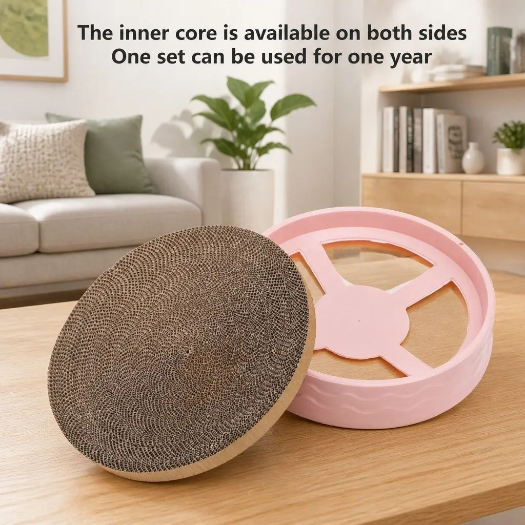 Cat Scratcher Plate Ergonomic Play Area 42cm Green