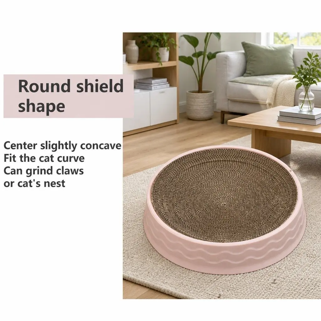 Cat Scratcher Plate Ergonomic Play Area 42cm Green