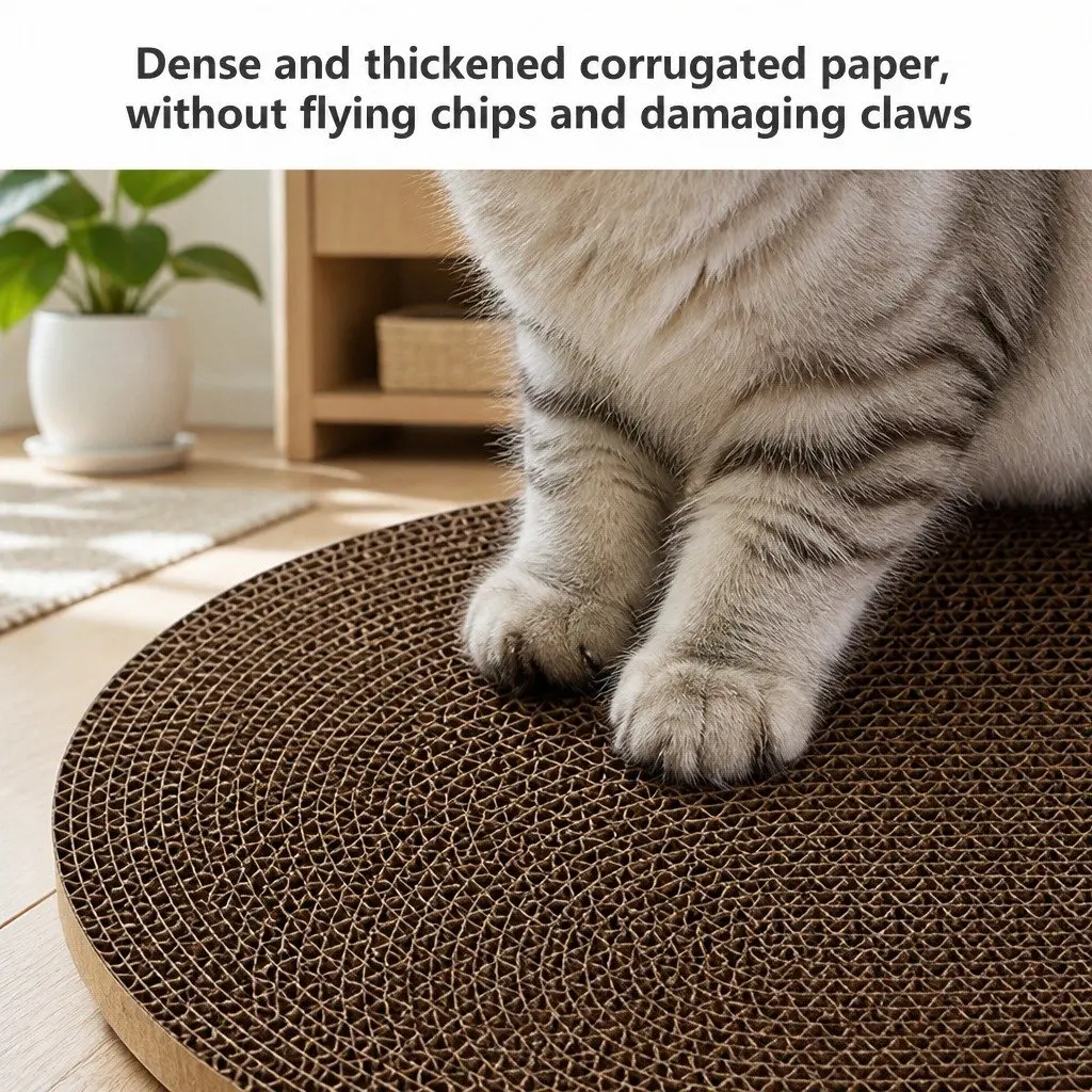 Cat Scratcher Plate Ergonomic Play Area 42cm Green