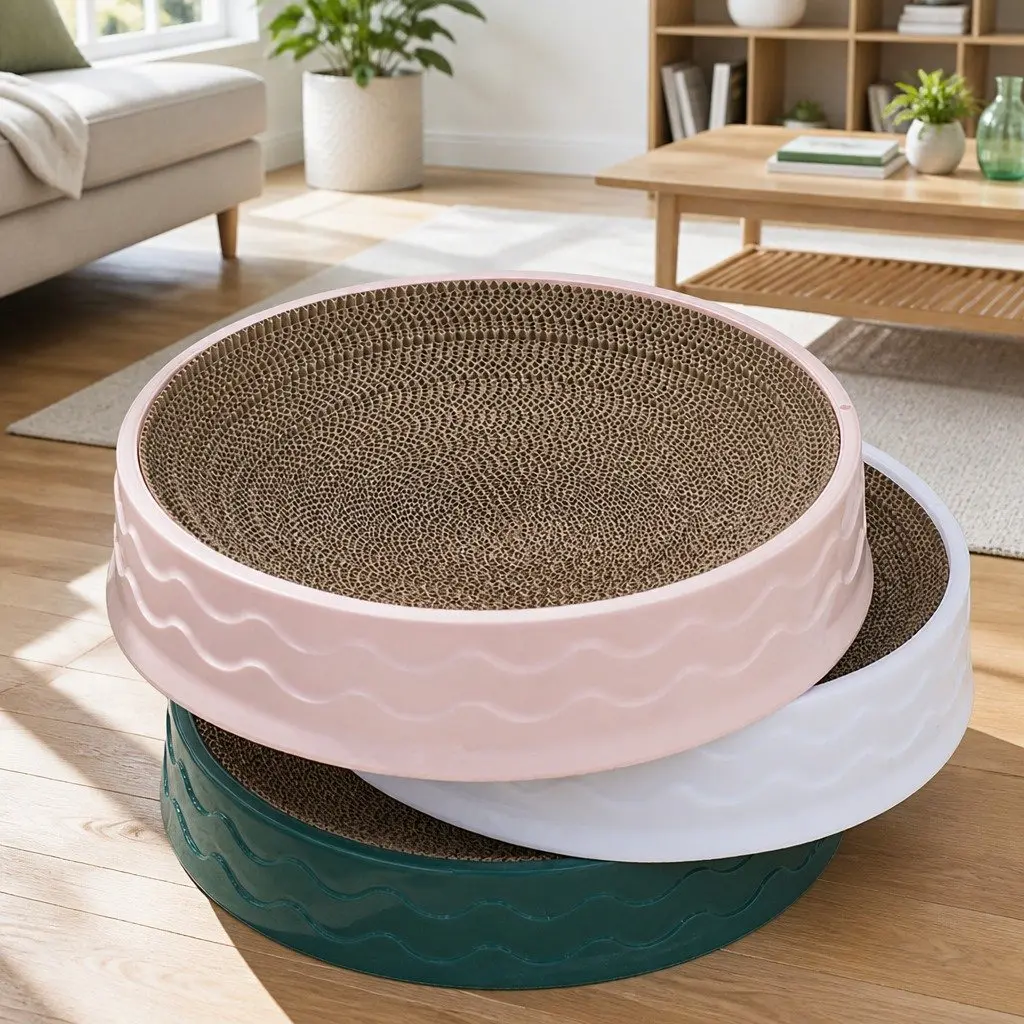Cat Scratcher Plate Ergonomic Play Area 42cm Green