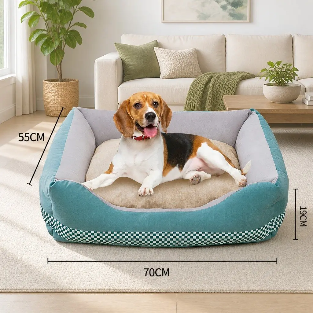 Dog Bed Calming Mat Washable Large Green