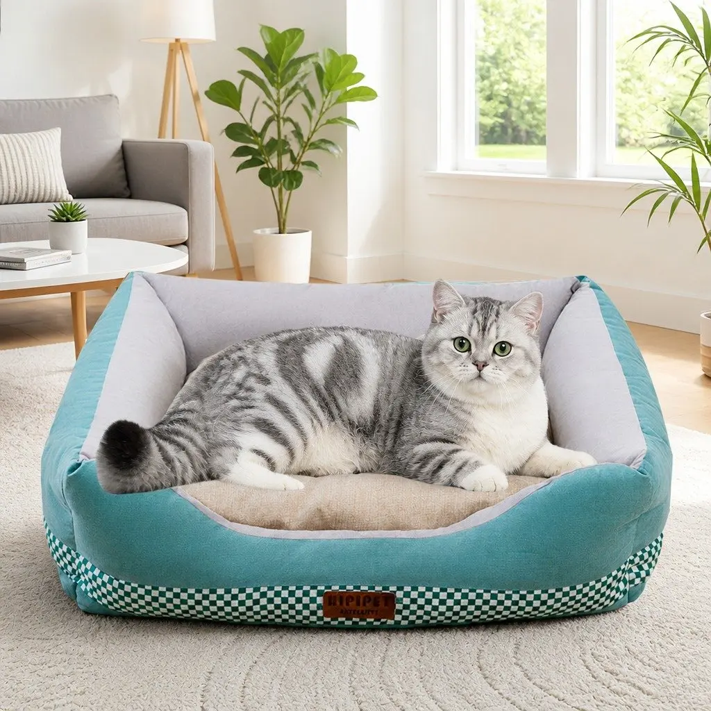 Dog Bed Soft Warm Nest House Breathable Moisture-proof Large Green