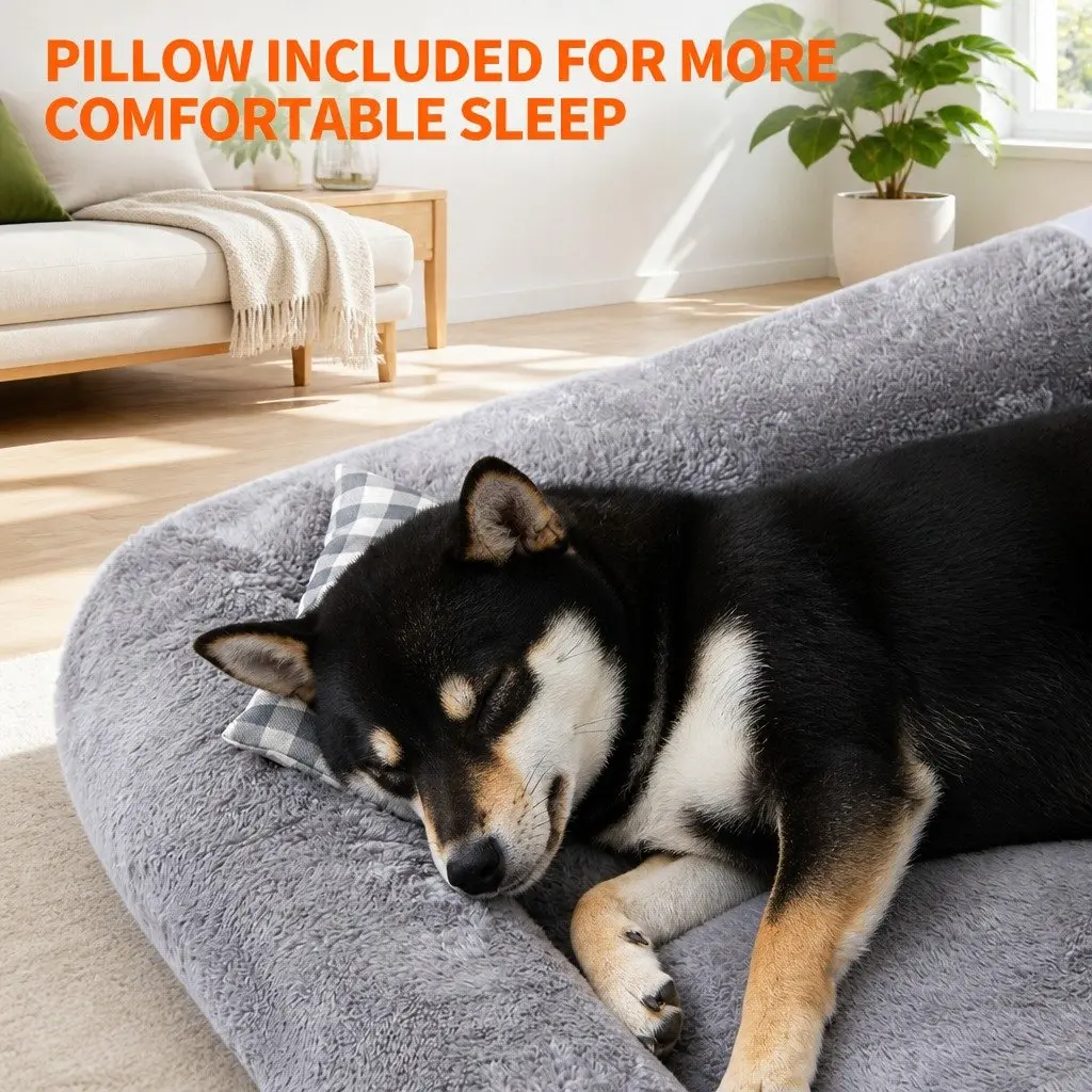 Dog Bed Warm Sofa Detachable Washable XL Grey