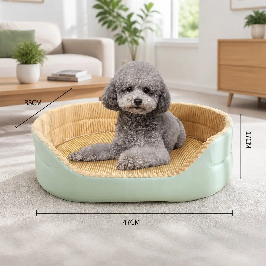 Pet Calming Bed Warm Soft Rectangle Nest Cozy Sleeping Kennel for Dogs Cats