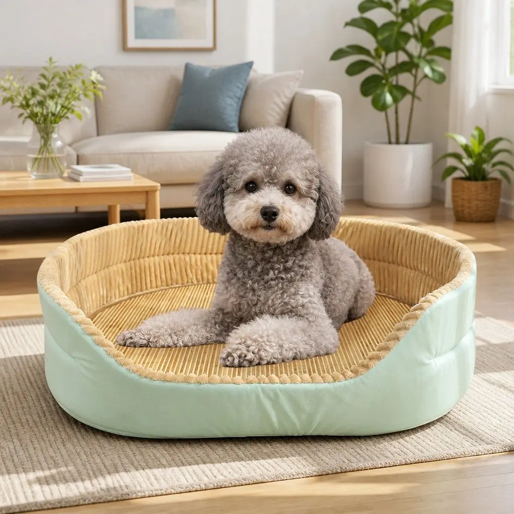 Pet Calming Bed Warm Soft Rectangle Nest Cozy Sleeping Kennel for Dogs Cats