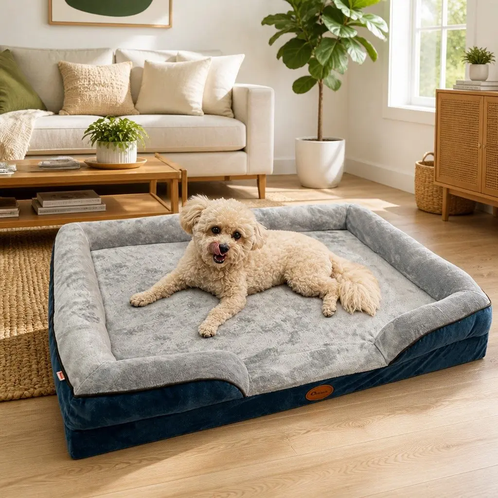 Dog Sofa Bed Orthopedic Grey S Size