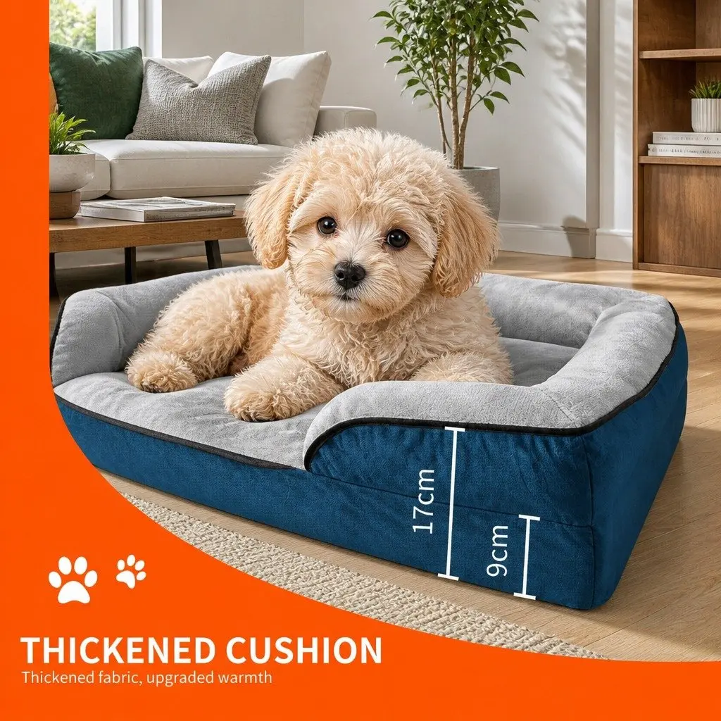 Dog Sofa Bed Orthopedic Grey S Size