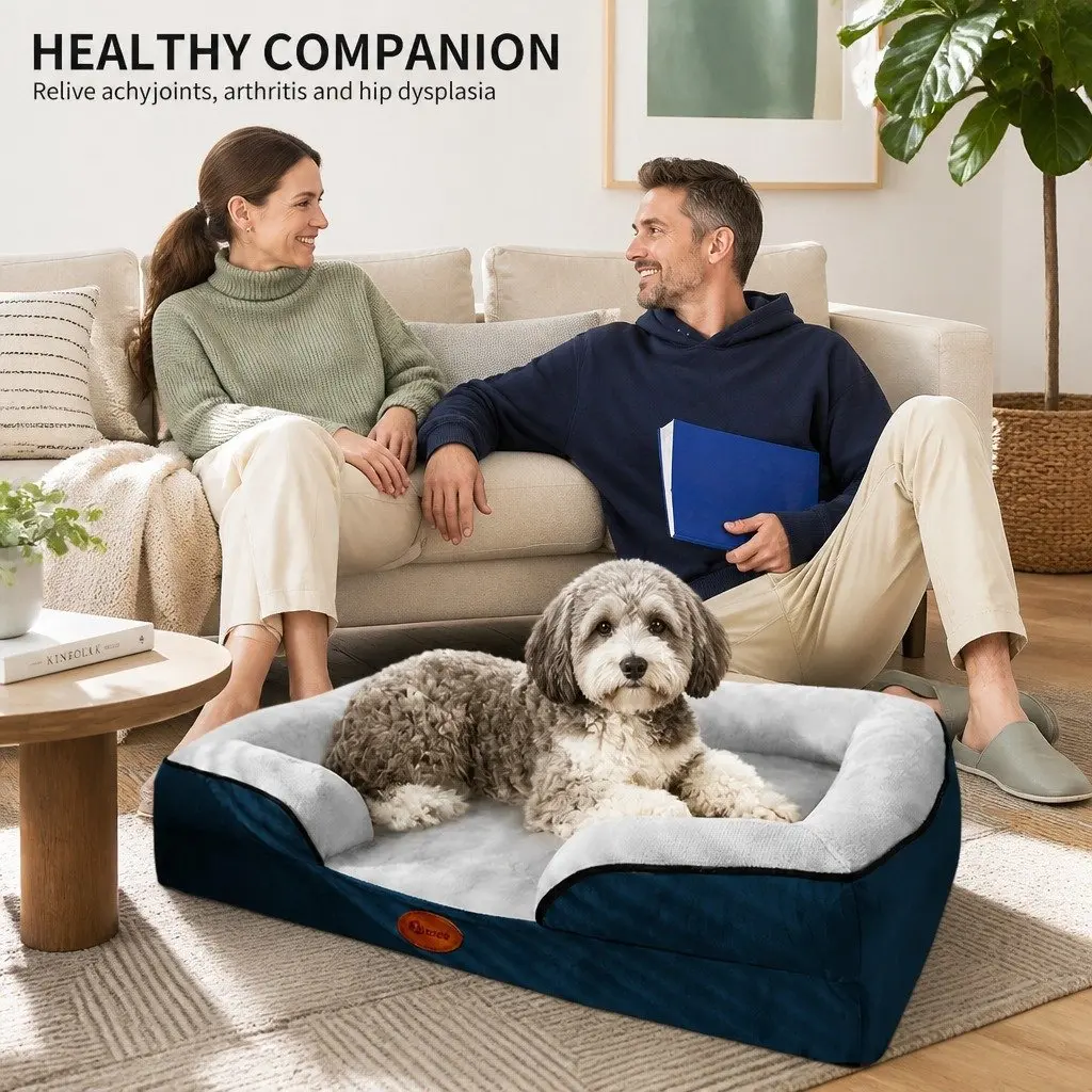 Dog Sofa Bed Orthopedic Grey S Size