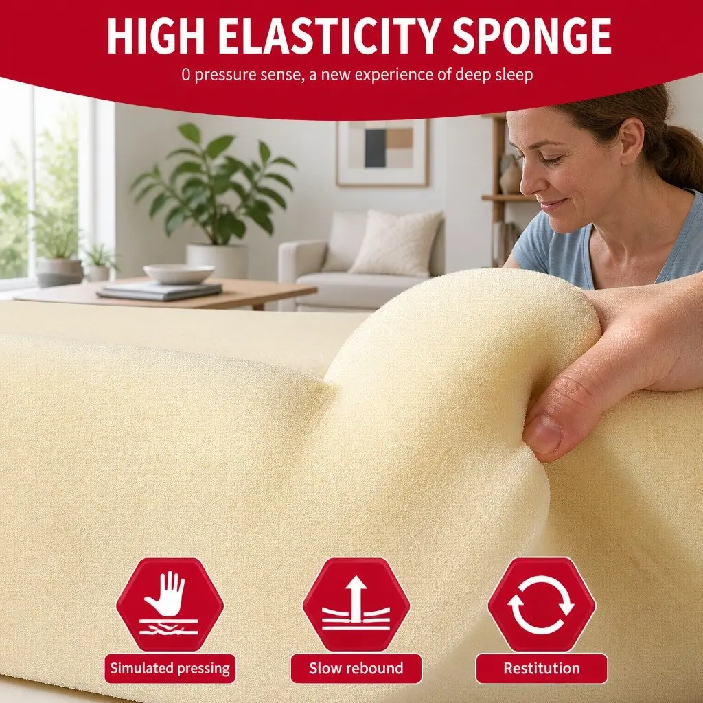 Dog Sofa Bed Thickened Sponge Deep Sleep Cushion 75x60x17cm Yellow