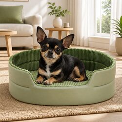 Avocado Green Pet Bed - Practical Comfort for Pets
