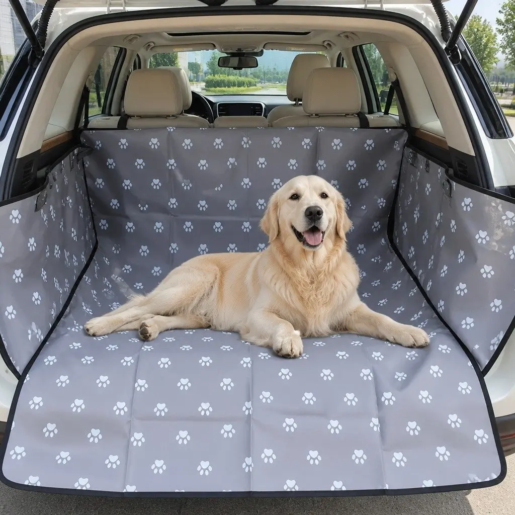 Pet Car Seat Cover Hammock NonSlip Protector Waterproof Grey 155x105cm