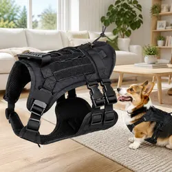 Warm and Reassuring Black Dog Chest Strap Harness