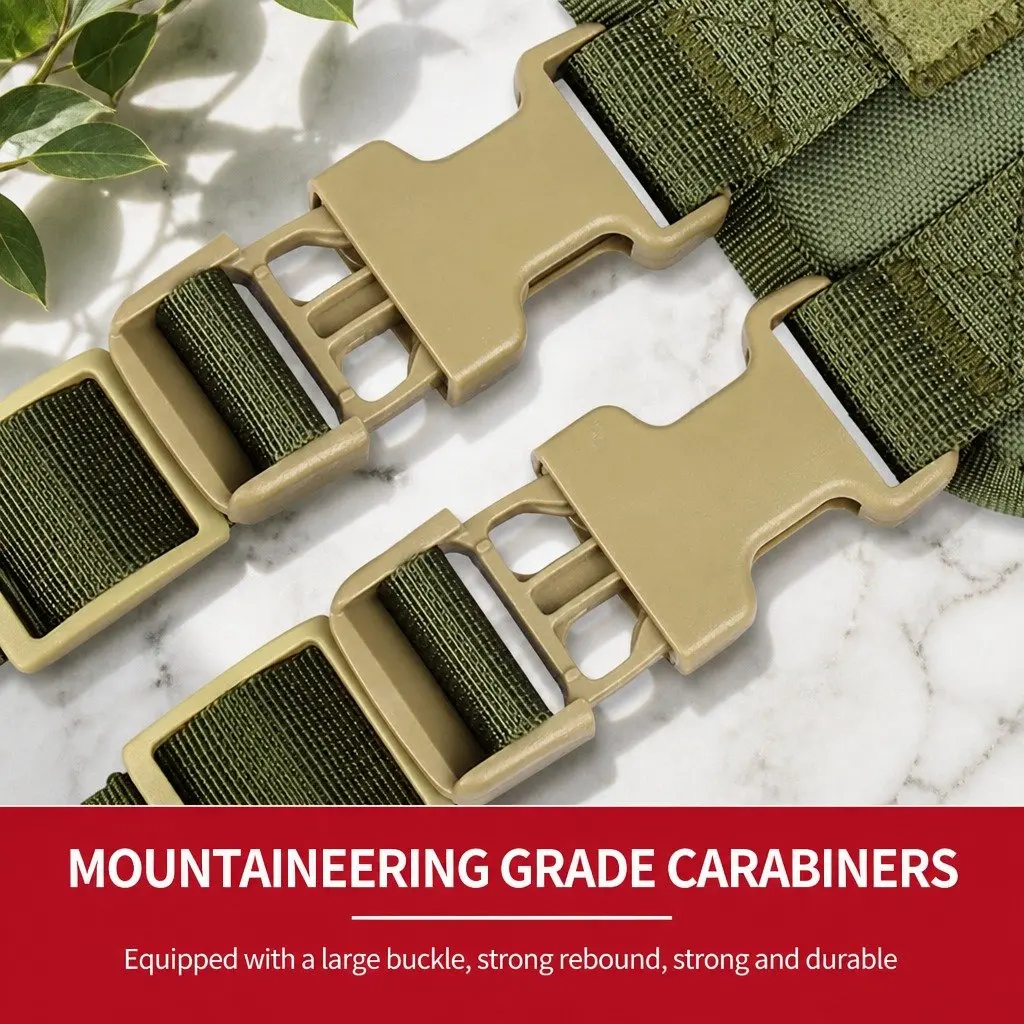 Chest Rig Outdoor Pet Strap Hands-Free Control Large Army Green