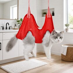 Pet Grooming Hammock Dog Cat Bathing Trimming Helper Relaxing Support Sling