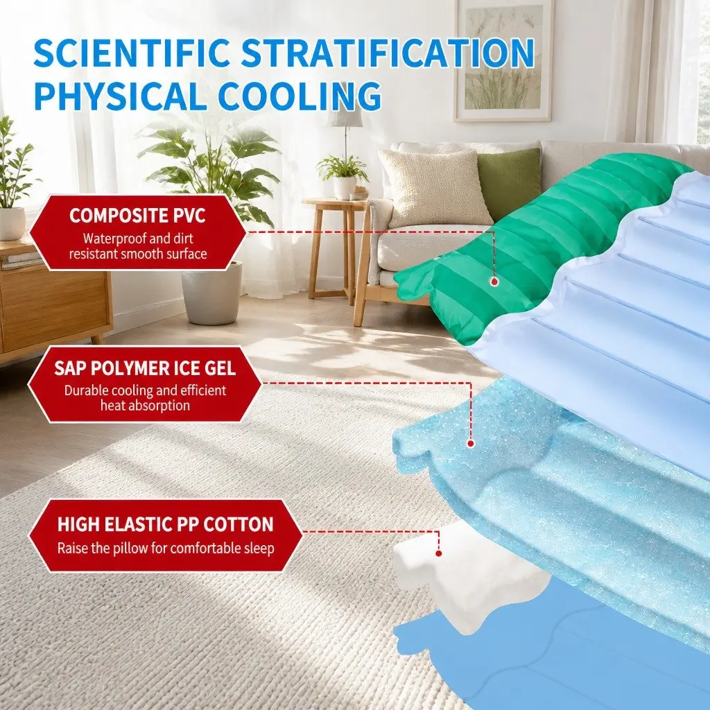 Pet Cooling Mat for Dogs and Cats 85x67cm Watermelon Stripes