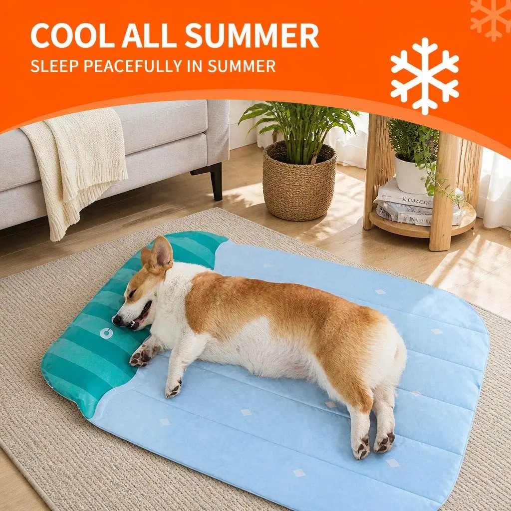 Pet Cooling Mat for Dogs and Cats 85x67cm Watermelon Stripes
