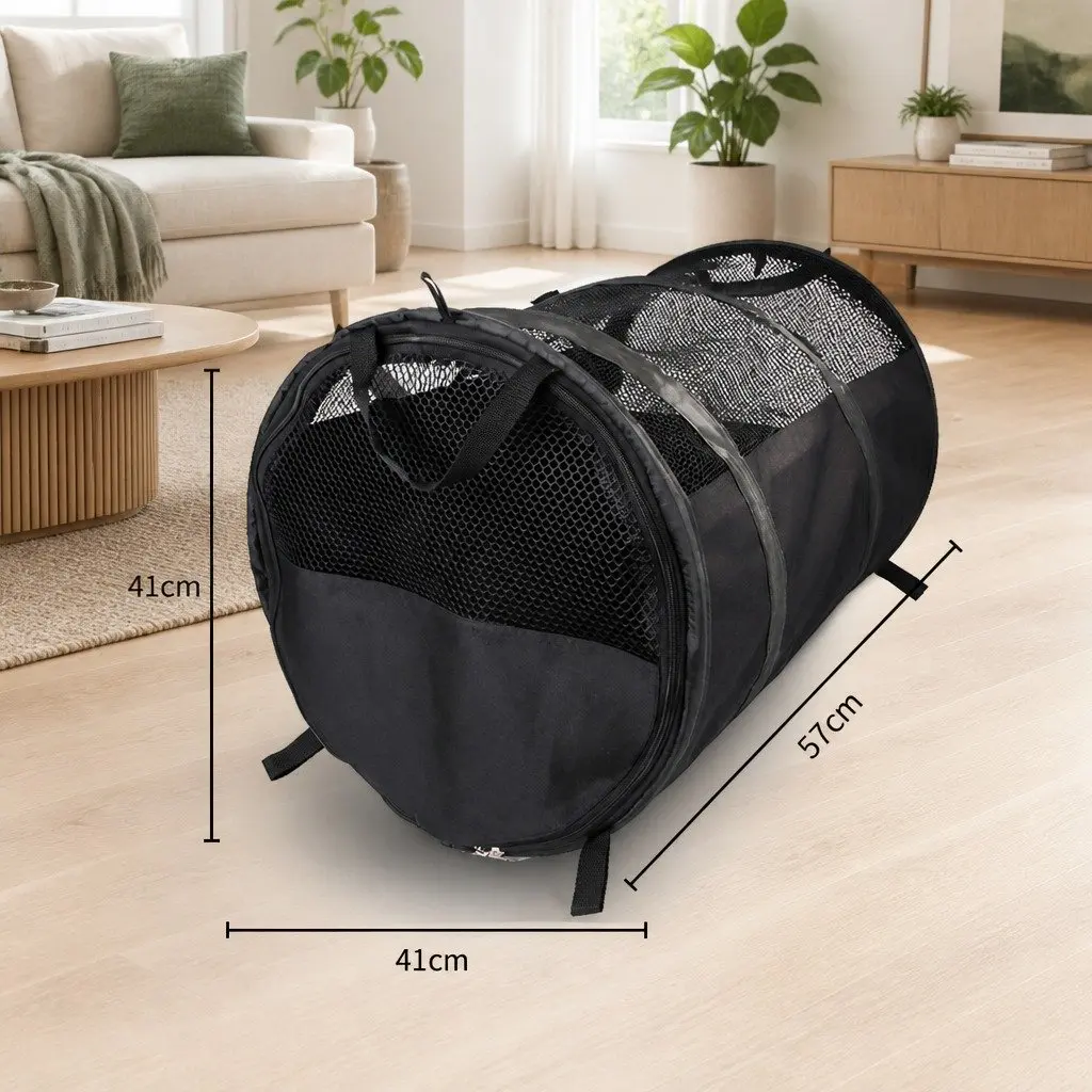 Pet Carrier Bag Portable Travel for Cats Dogs Black Shoulder Strap Lightweight