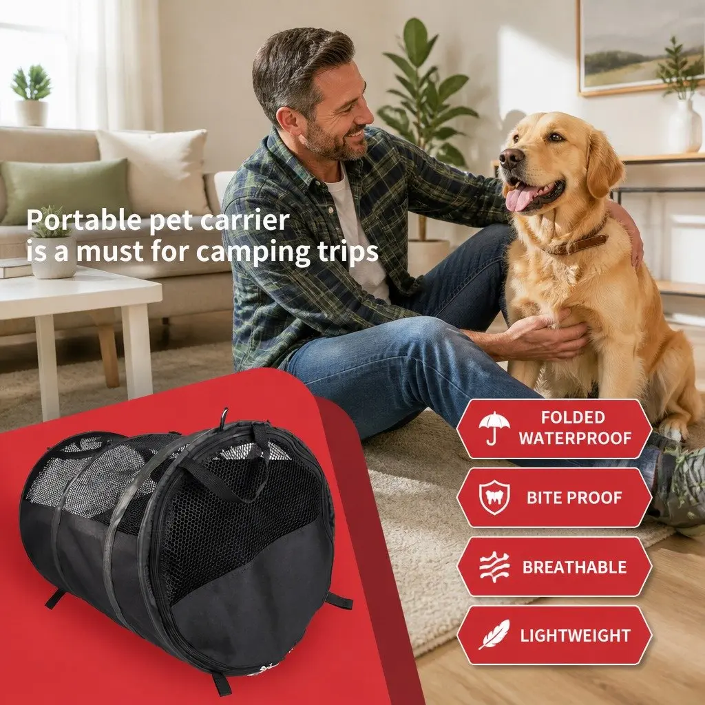 Pet Carrier Bag for Cats Dogs Travel Shoulder Bag 57x41x41cm Gray