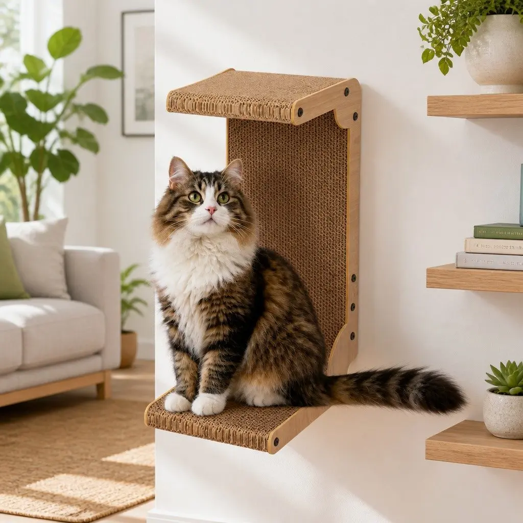 Cat Scratch Board Vertical Furniture Scratcher 25x34x58cm Cardboard