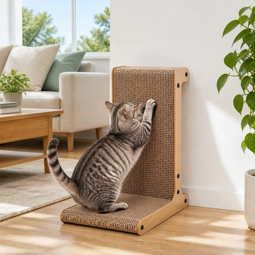 Cat Scratch Board Vertical Furniture Scratcher 25x34x58cm Cardboard