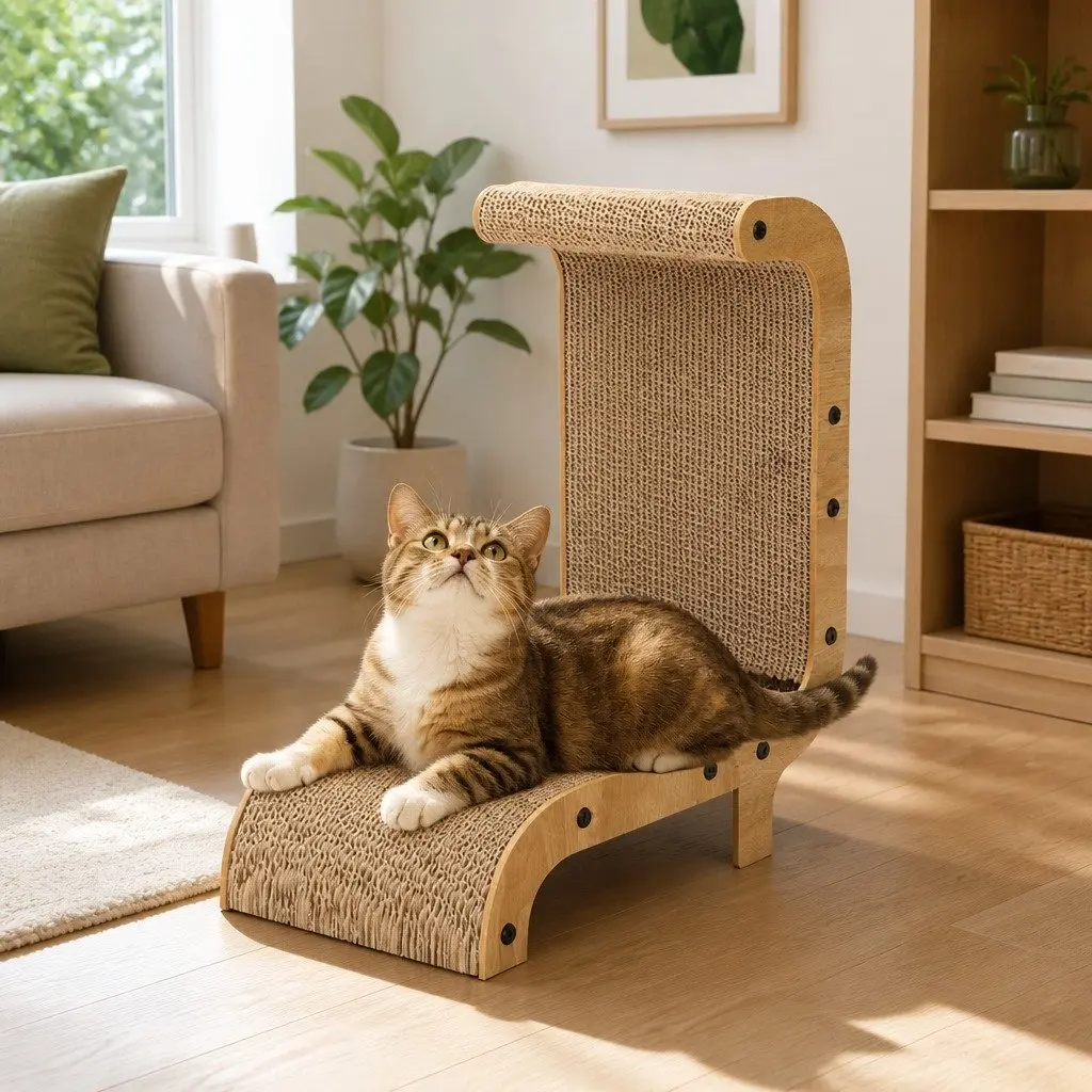 Cat Scratch Board Vertical Scratcher 44.5x25x51cm Corrugated Paper