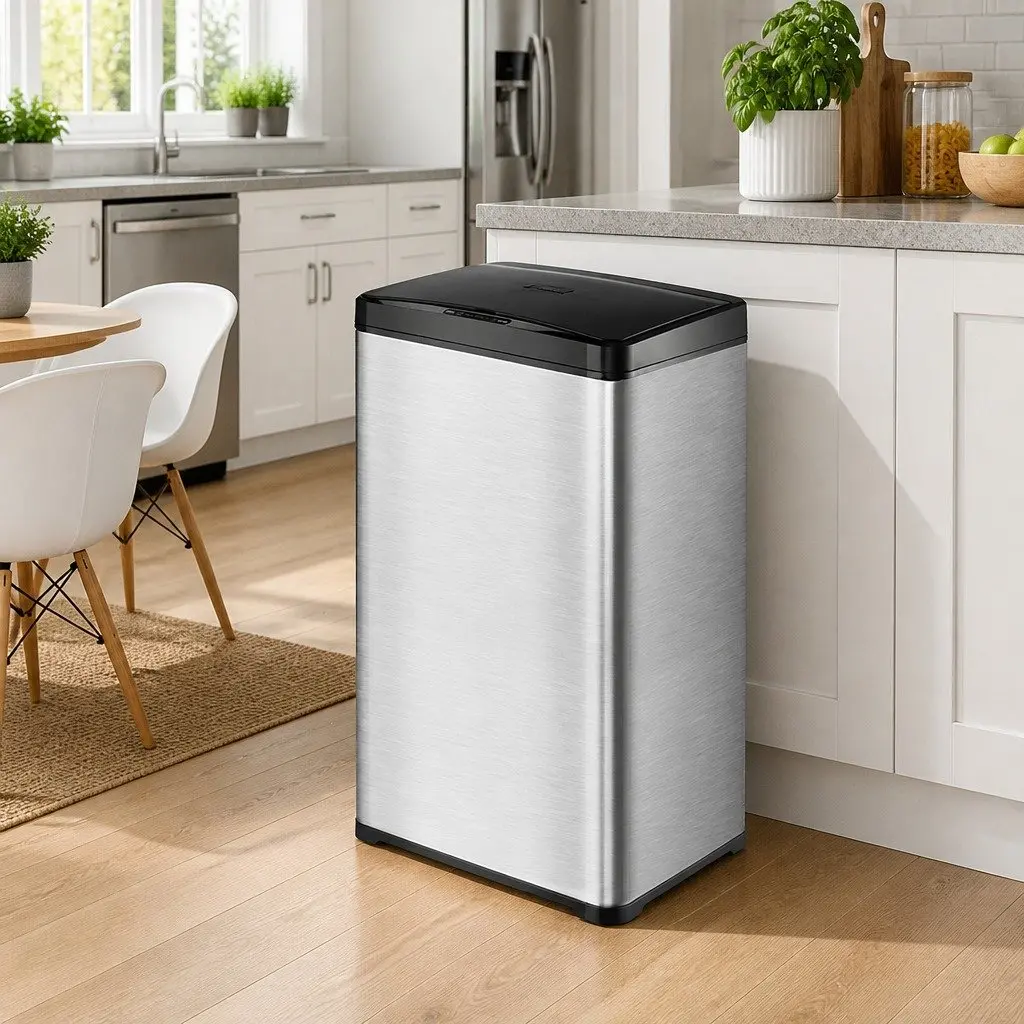 42L Automatic Motion Sensor Waste Bin Stainless Steel Kitchen Trash Can