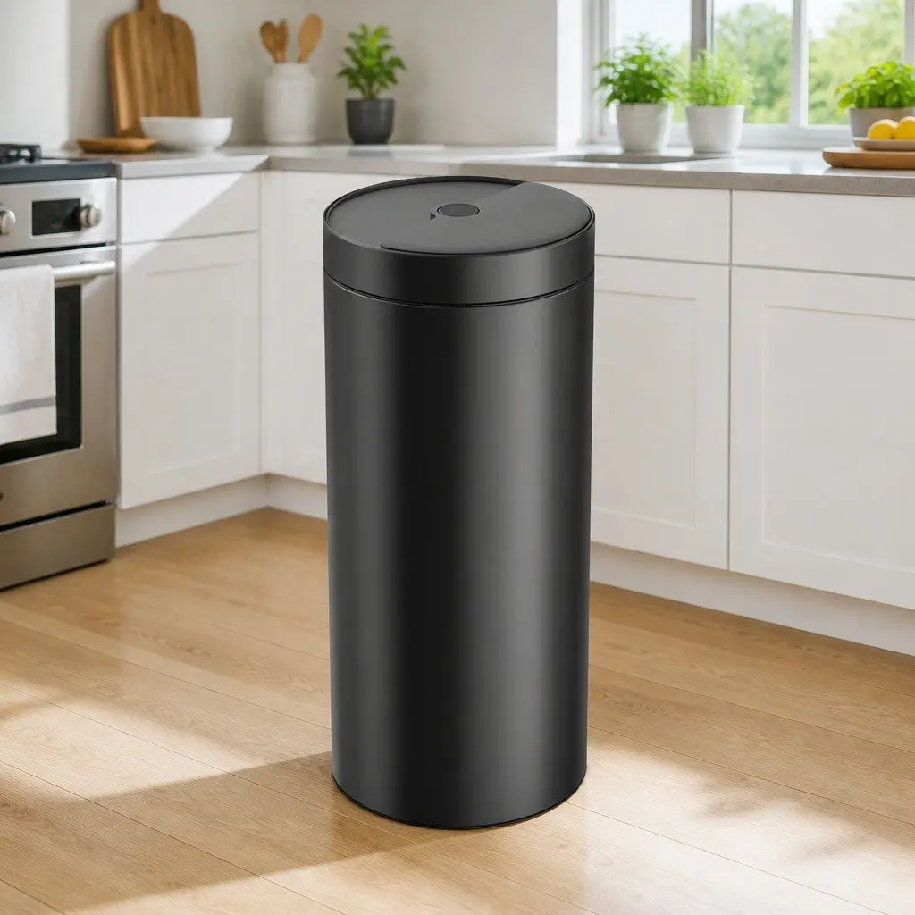 40L Automatic Sensor Trash Can Touch Free Kitchen Garbage Bin Black