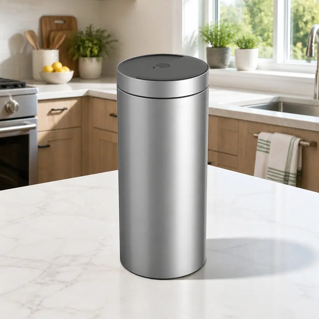 40L Touchless Kitchen Trash Can Automatic Sensing Stainless Steel Waste Bin Silver