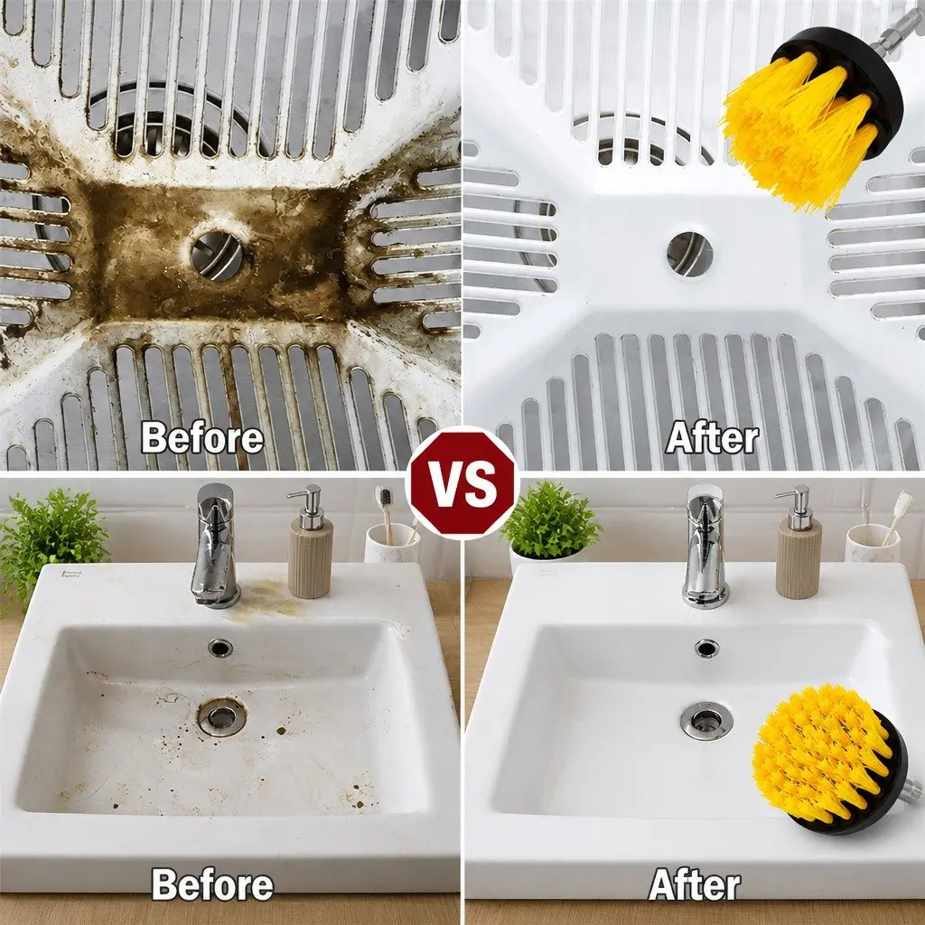 Electric Drill Cleaning Brush Head Set Three-Piece Bathroom Sink Carpet Scrubber 2 3.5 4 Inch White Black Blue Yellow Red Green