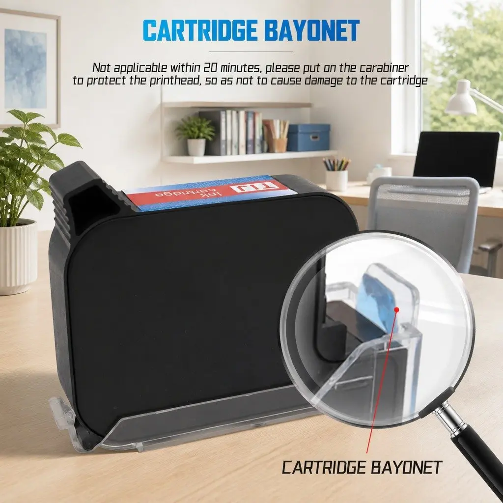Inkjet Printer Cartridge Quick Drying 25.4mm Black 300DPI High Definition Nozzle