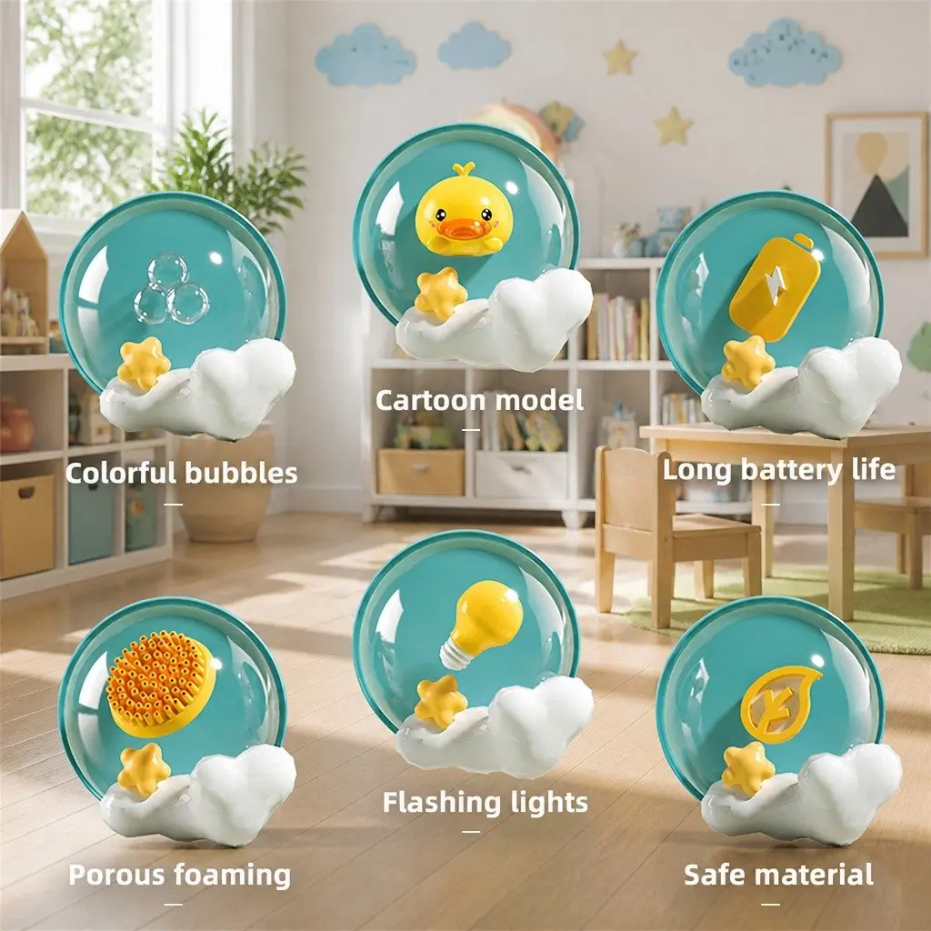 Bubble Gun Toy Automatic Soap Machine Outdoor Kids Play Green 24x14.8x24cm
