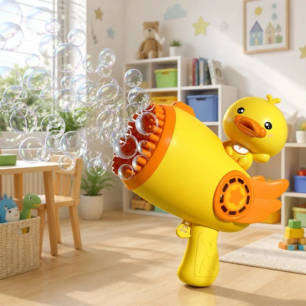 Bubble Gun Toy Automatic Soap Machine Outdoor Kids Play Green 24x14.8x24cm